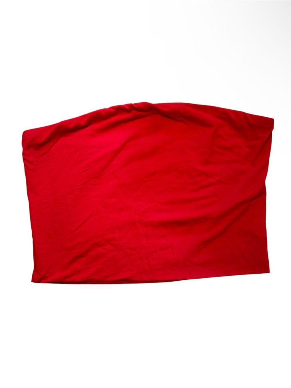 Active Basic Red Strapless Tube Top